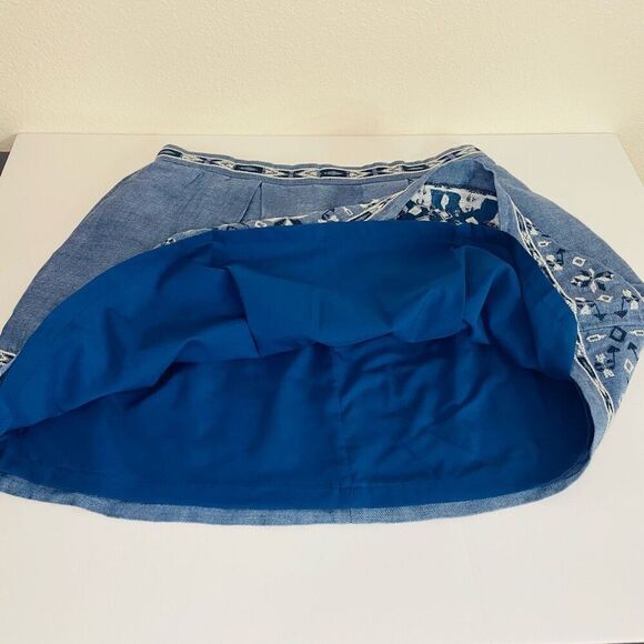 Sea New York Denim Cotton Embroidered Skirt size 10 - Picture 9 of 12